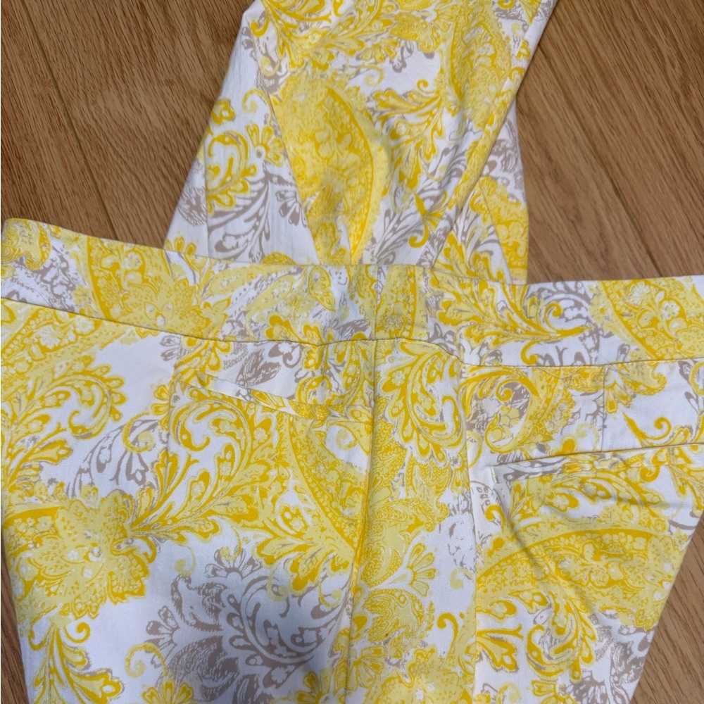 Chico's so slimming Brigitte 360 Coastal Paisley Pineapple ankle sz 2 12 - Picture 5 of 9